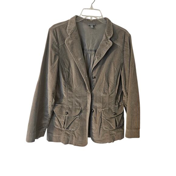 Women's J Jill velour faux suede jacket blazer size 10 - Picture 1 of 8